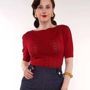Lana Sweater in Raspberry Red