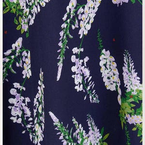 Betty Tea Dress in Navy Wisteria