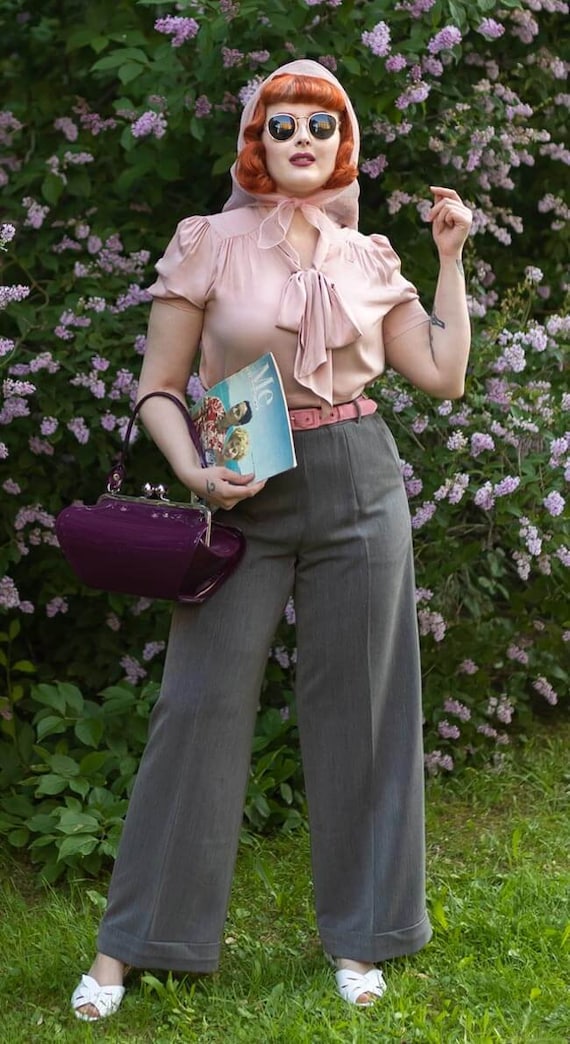 パンツ 40s vintage crash striped wide slacks Jean Paul GAULTIER CLASSIQUE Velor Cotton Striped Pants Size