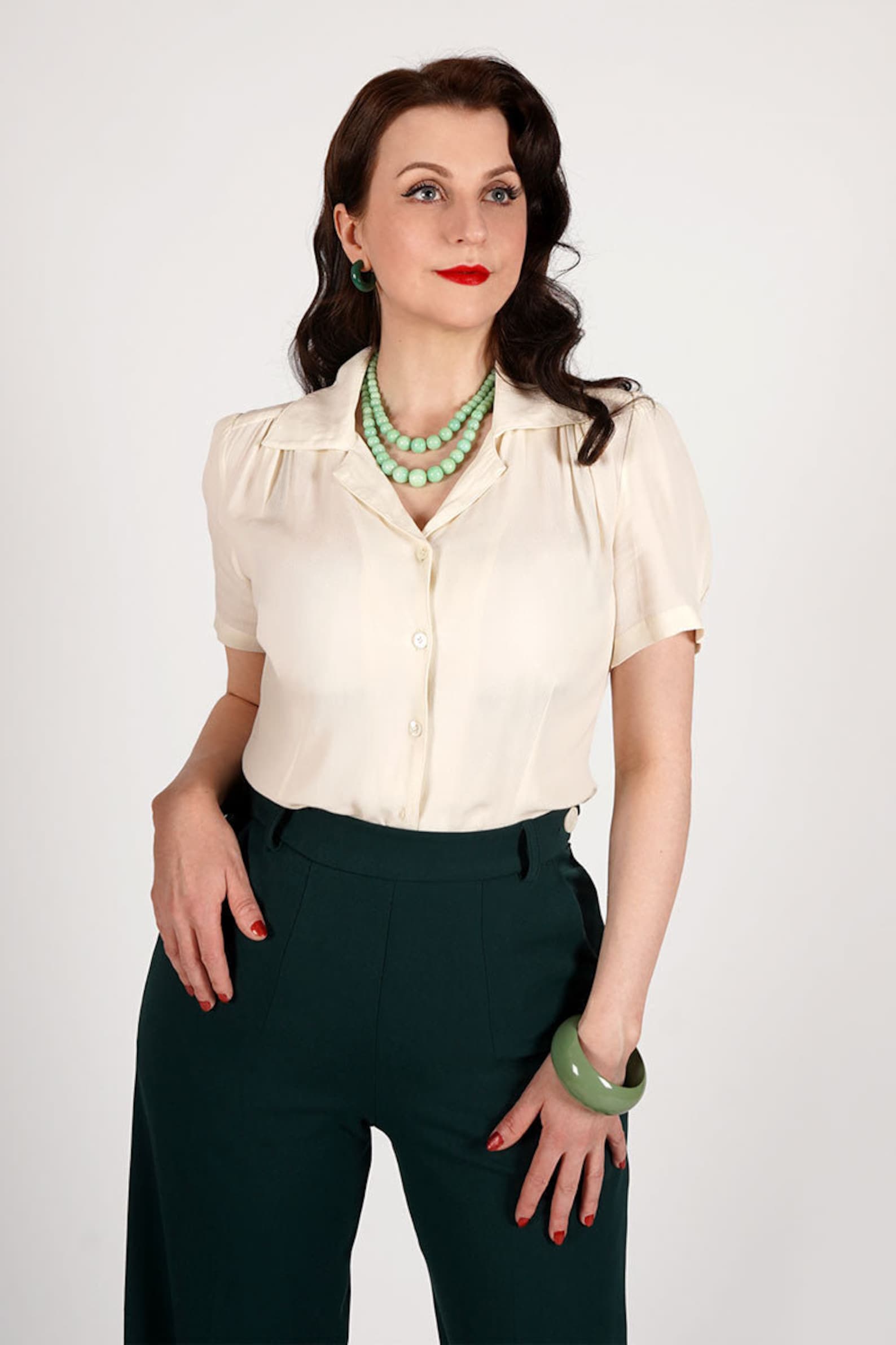 Gene Blouse in Ivory