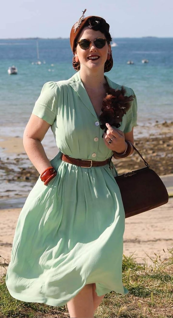 Katherine Shirt Dress in Mint Green - Etsy Katherine Shirt Dress in Mint Green - Etsy
