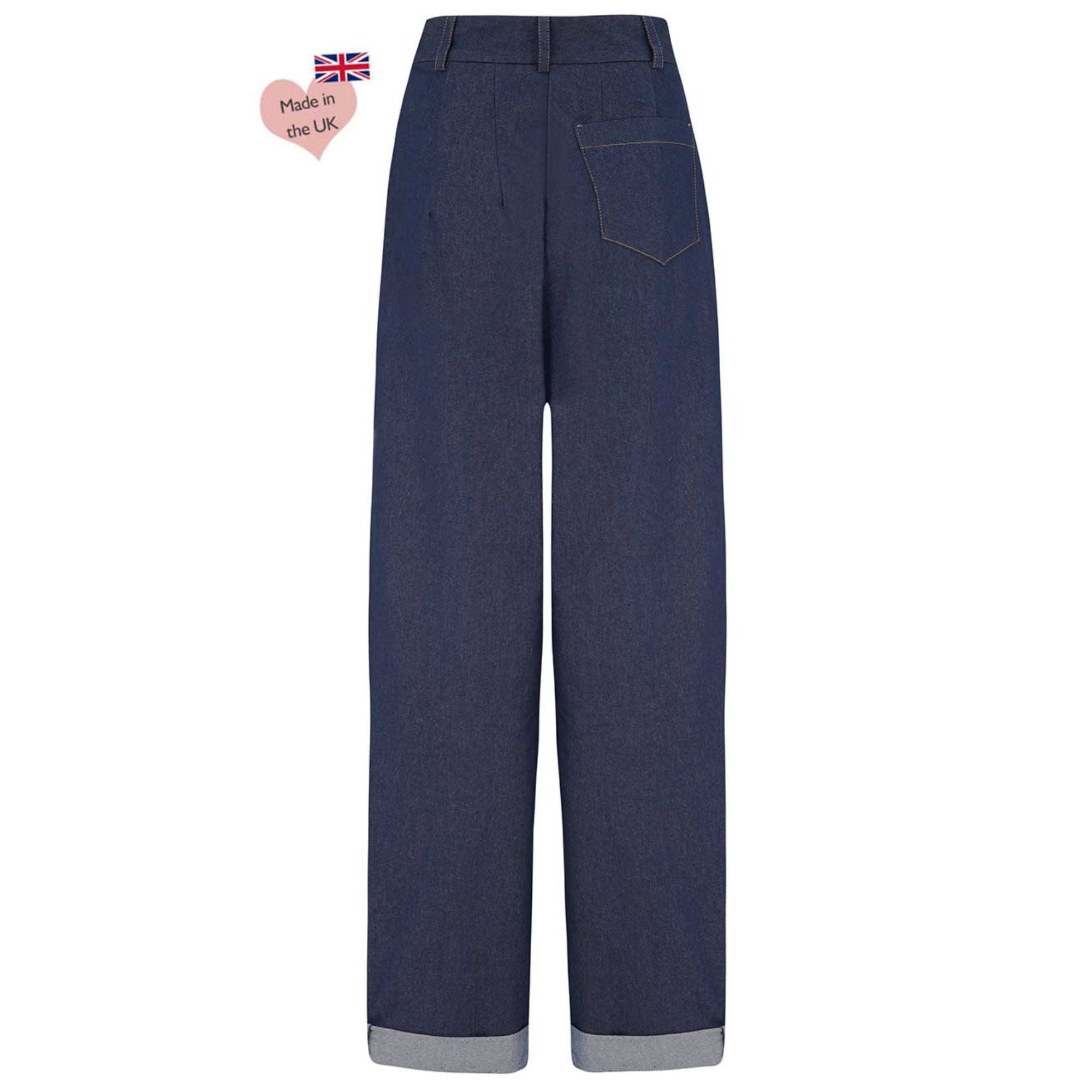 Vintage 1940s and 50s Western Style Monroe Trousers in Denim Etsy