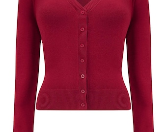 Carla Cardigan in Raspberry Red