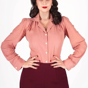Gene Long Sleeve Blouse in Rose