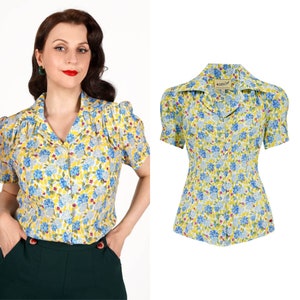 Gene Blouse in Yellow Hydrangea