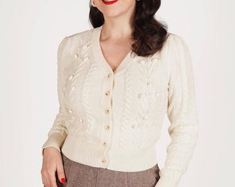 Judy Cardigan in Ivory
