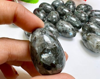 Larvikite Rainbow Stone Egg Shape Stone 3 Cm X 2 Cm