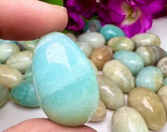 Amazonite Stone Egg Shape Stone 3 Cm X 2 Cm