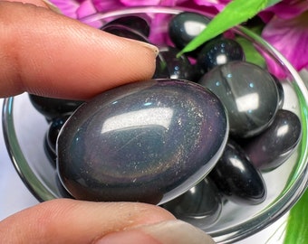 Rainbow Obsidian Tumbled Stones Healing Crystals in pack sizes of 1,2,3,4,5,6 and 10 Pieces Quality AAAAA +++++