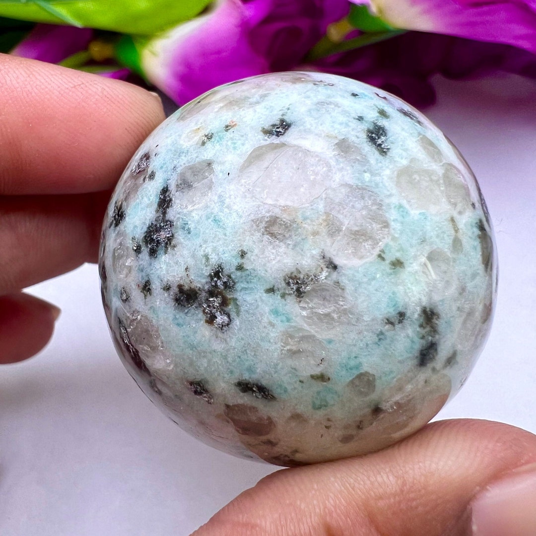 Kiwi Jasper Stone Sesame Jasper Stone Spheres 40 MM Crystal Ball Orb