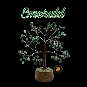 Emerald Gemstone Feng Shui Bonsai Tree 100 Beads