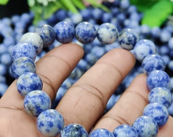 Sodalite Stone Round Beaded Bracelet 8 MM Stretch Bracelet