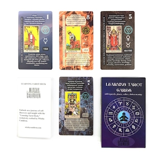 Beginner Tarot Deck, Keyword Meanings, Chakra, Zodiac image 12