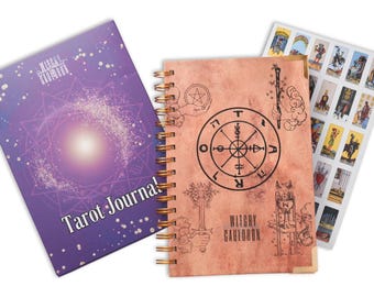 Daily Tarot Journal: Guided Tracker with Stickers & Planner - Hardcopy Tarot Workbook