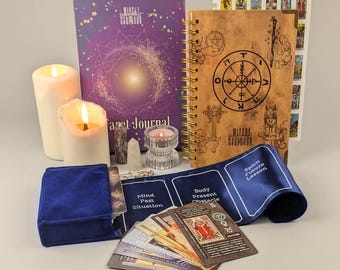 Tarot Learning Set: Learning Tarot Cards for Beginners, Satin Tarot Wrap and Tarot Journal