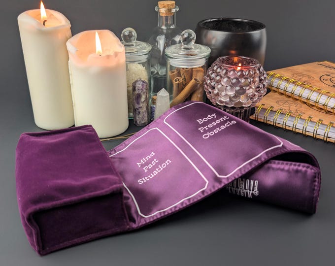 Tarot Wrap, Satin Tarot Storage and Cloth, Tarot Deck Storage Holder, Tarot spread, tarot Case