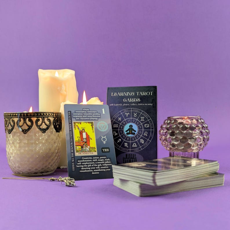 Beginner Tarot Deck, Keyword Meanings, Chakra, Zodiac image 13