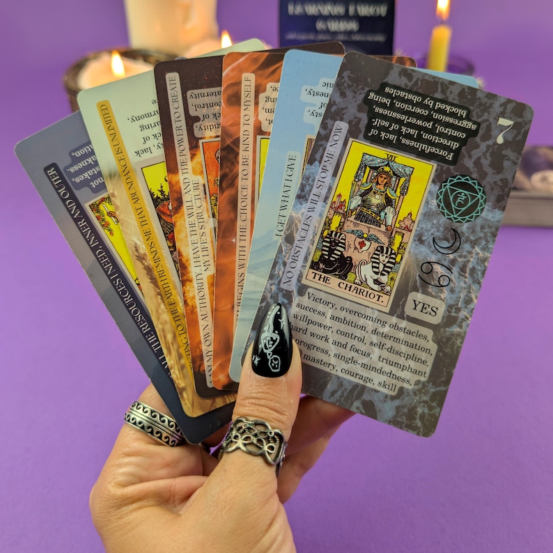 Beginner Tarot Deck, Keyword Meanings, Chakra, Zodiac image 9