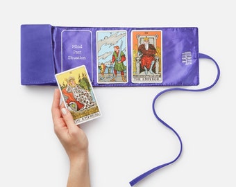 Envoltura de tarot, almacenamiento y tela de tarot satinado, soporte de almacenamiento de baraja de tarot, extensión de tarot, caja de tarot