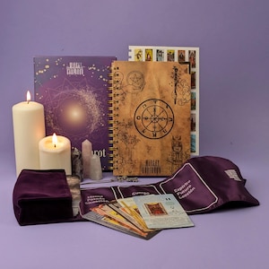 Set de Aprendizaje de Tarot: Cartas de Tarot para Principiantes, Funda de Satén y Diario de Tarot