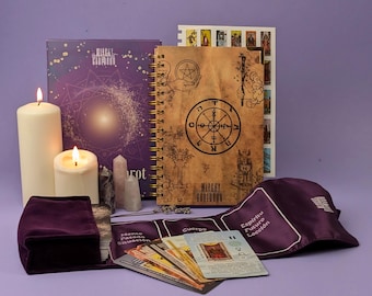 Set de Aprendizaje de Tarot: Cartas de Tarot para Principiantes, Funda de Satén y Diario de Tarot