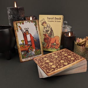 Baraja de Tarot de Gran Tamaño, Estilo Rider Waite, con Diseño Clásico Actualizado – El Caldero de la Bruja – Tarot Jumbo para Principiantes y Lectores