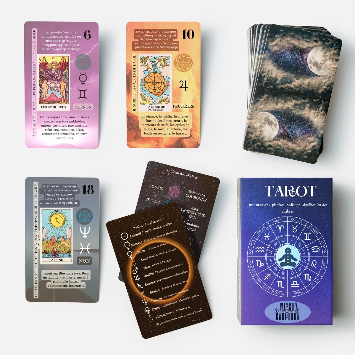 Cartes de tarot d'amour pour débutants, 80 cartes de tarot d'amour double  flamme, jeu de cartes Oracle Love Oracle, cartes de tarot avec message