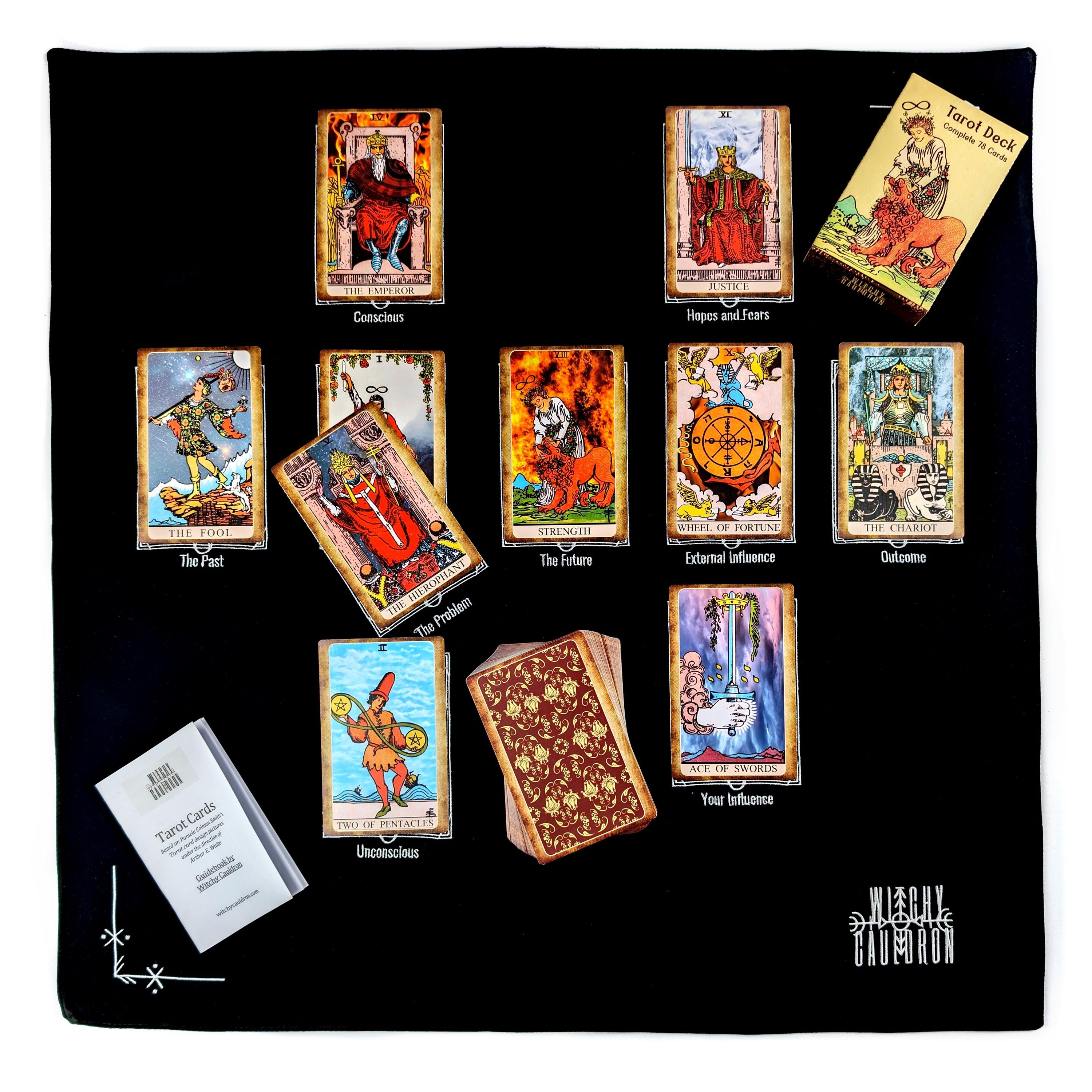 Rider Waite Tarot Deck Set – Large 78 Card Deck, Celtic Cross