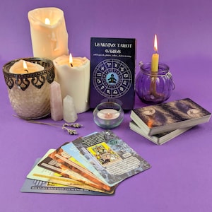 Beginner Tarot Deck, Keyword Meanings, Chakra, Zodiac image 11
