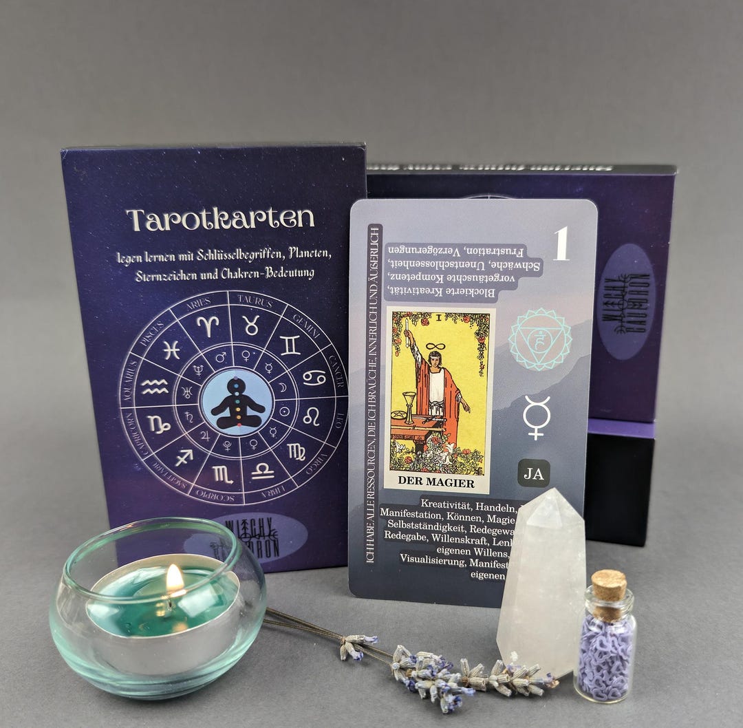 Smoostart Tarotkarten Für Anfänger – Mit Erklärungen Auf Karten & Samttasche | 78 Karten, 450 G/m² Dick