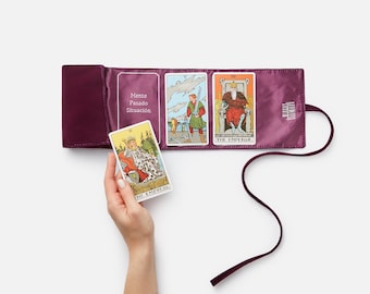 Funda de Terciopelo para Tarot: Estuche, Bolsa y Caja Protectora para Guardar Cartas, Mazo y Complementos