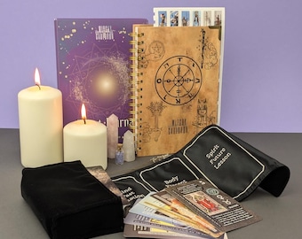 Tarot Learning Set: Learning Tarot Cards for Beginners, Satin Tarot Wrap and Tarot Journal