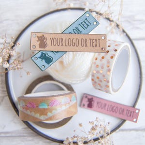 Custom Faux Leather Labels: Personalized Clothing Tags, Logo or Text