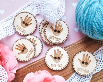 Custom Logo Wooden Buttons: Engraved Sewing Buttons