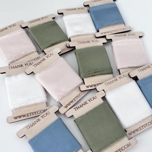 Ruban de soie Loro Piana, mousseline de soie bords effilochés, ruban doux déchiré à la main pour faire-parts, bouquets, emballage cadeau élégant, noeuds pour les cheveux