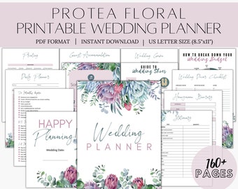 Floral Wedding Planner Wedding Planner Binder Printable Wedding Planner Wedding Spreadsheet Wedding Planning Book Wedding Planning Checklist