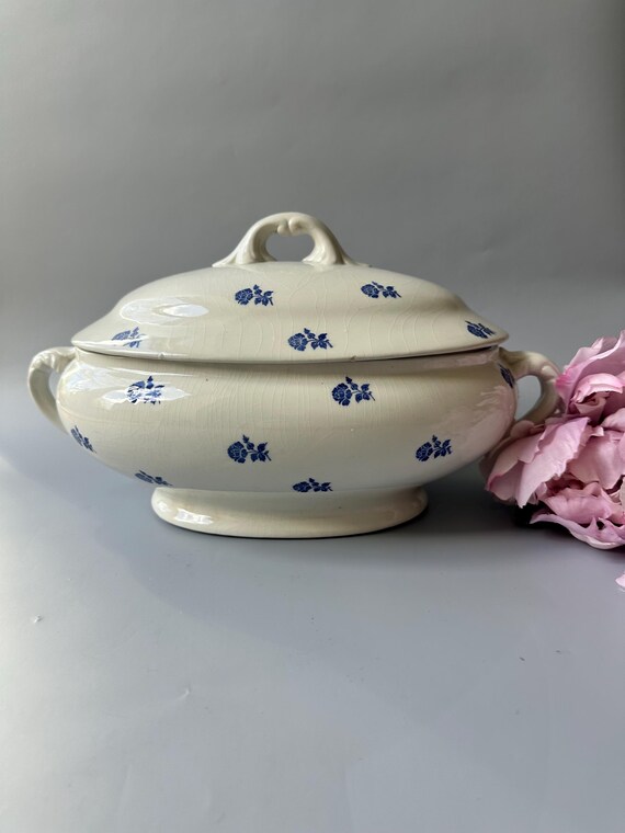 アンティーク 1920年代 スウェーデン製 GEFLE 磁器 スープチューリーン