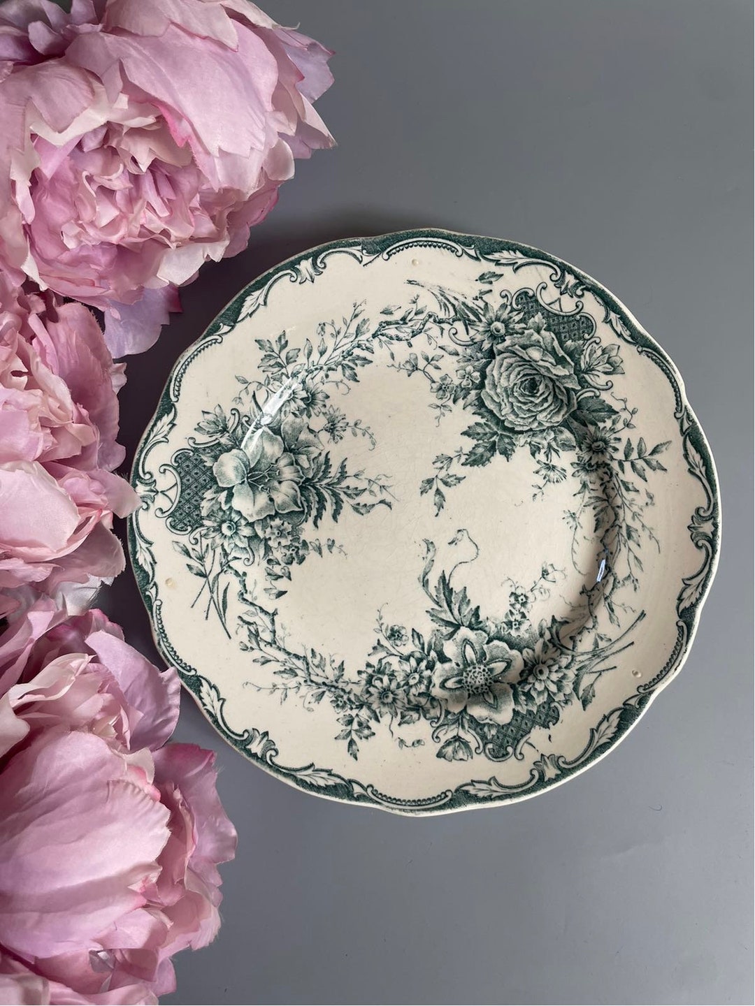 Antique 1930s Swedish Rörstrand Porcelain Plate / BIRGITTA - Etsy