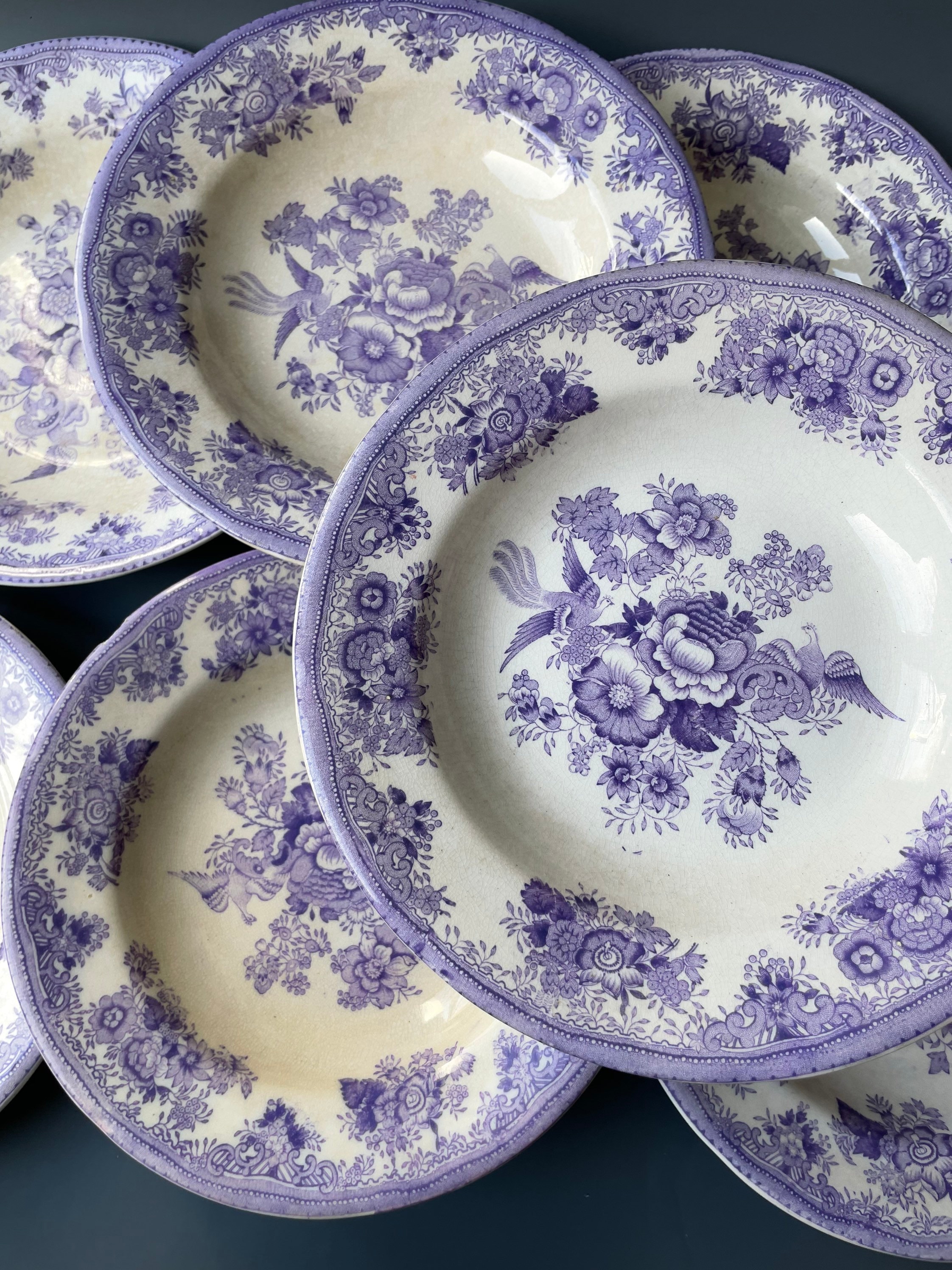 Antique 1900s Swedish Gustavsberg Porcelain Bowl / ASIATIC