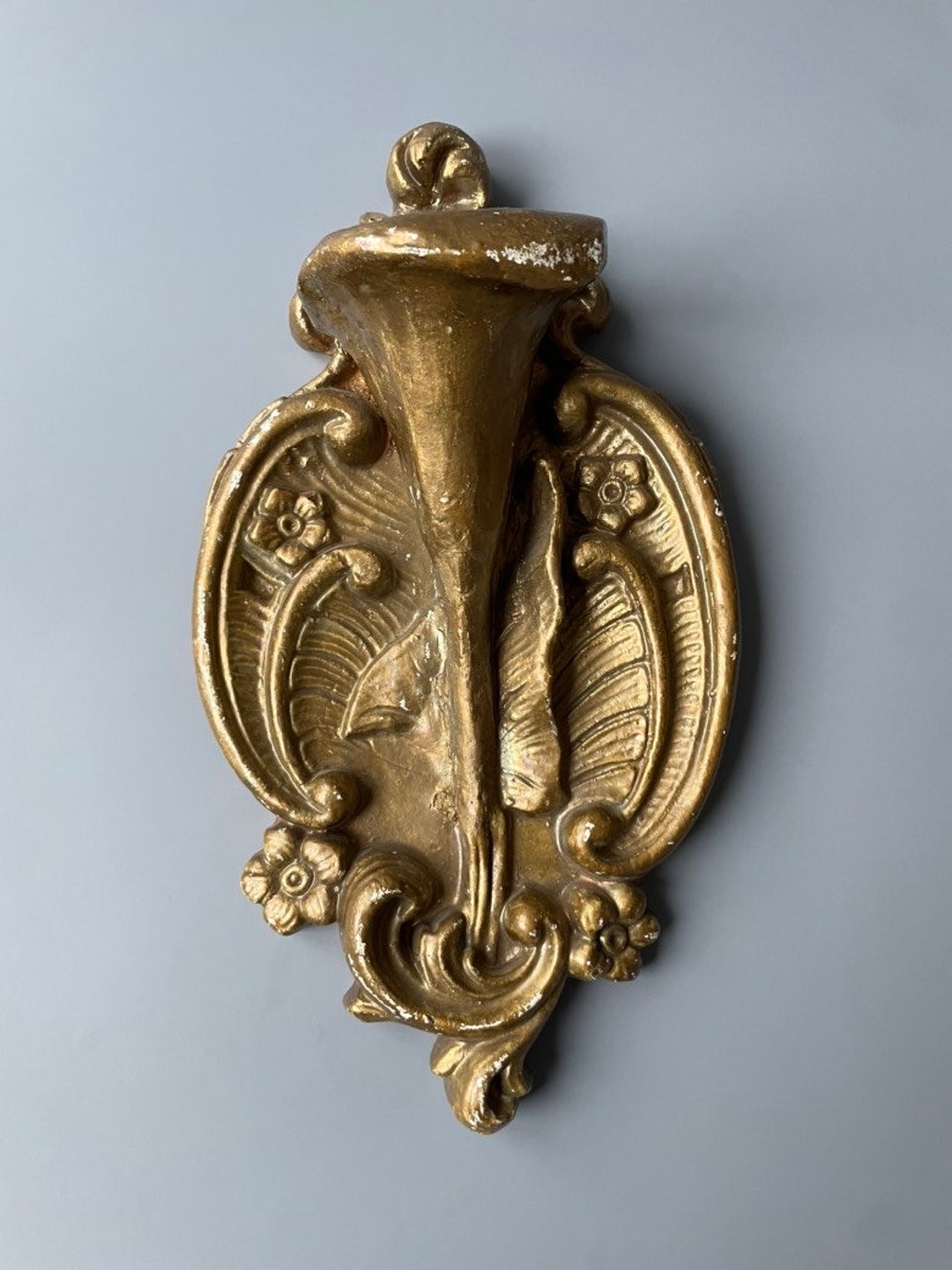 Vintage Decorative Plaster Wall Decor / Decorative Ornate Floral