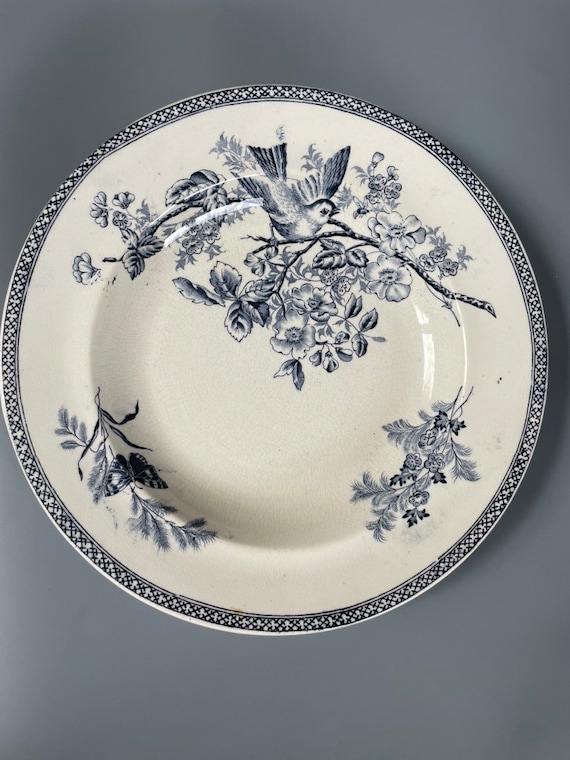 ★【ヴィンテージ レア】GUSTAVSBERG 2p プレート　ボウル Antique 1920s Swedish GUSTAVSBERG Porcelain Plate / Wexiö Pattern