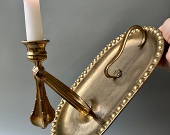 Aplique de doble posición de latón vintage / candelabro de péndulo / portavelas cónico / exhibición de decoración del hogar / escandinavo / vela de barco