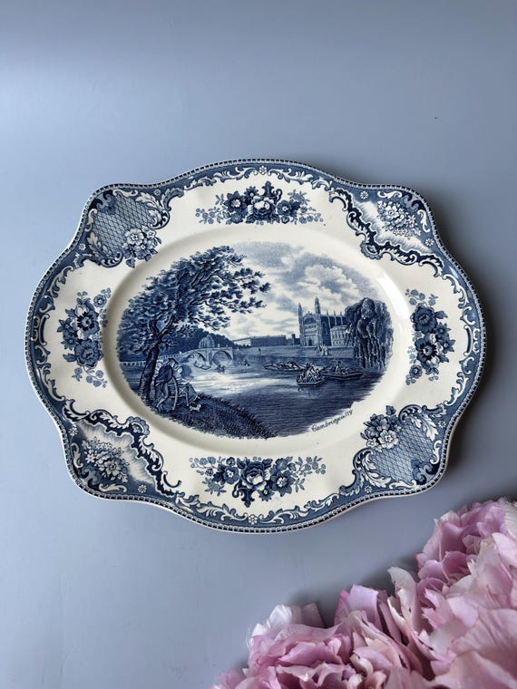 Vintage English Johnson Bros Serving Plate OLD BRITAIN CASTLES