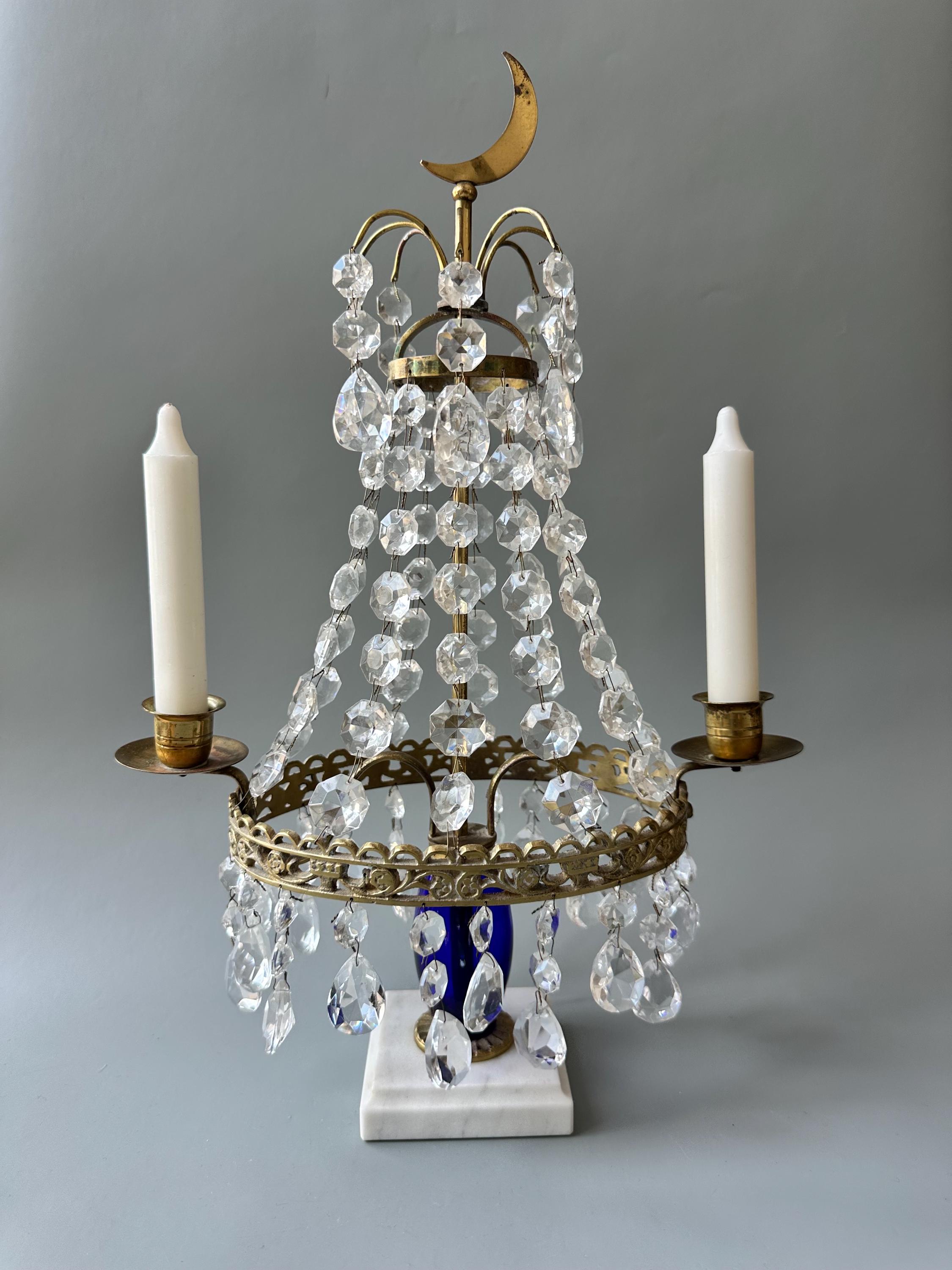 クリスタル キャンドルホルダー ローソク立て 一対 N 5689 クリスタル