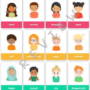 Printable Emotions Flashcards