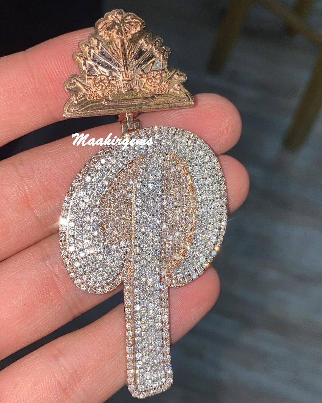 Iced Out Moissanite Pendant Men's Custom Charm 16ctw Etsy