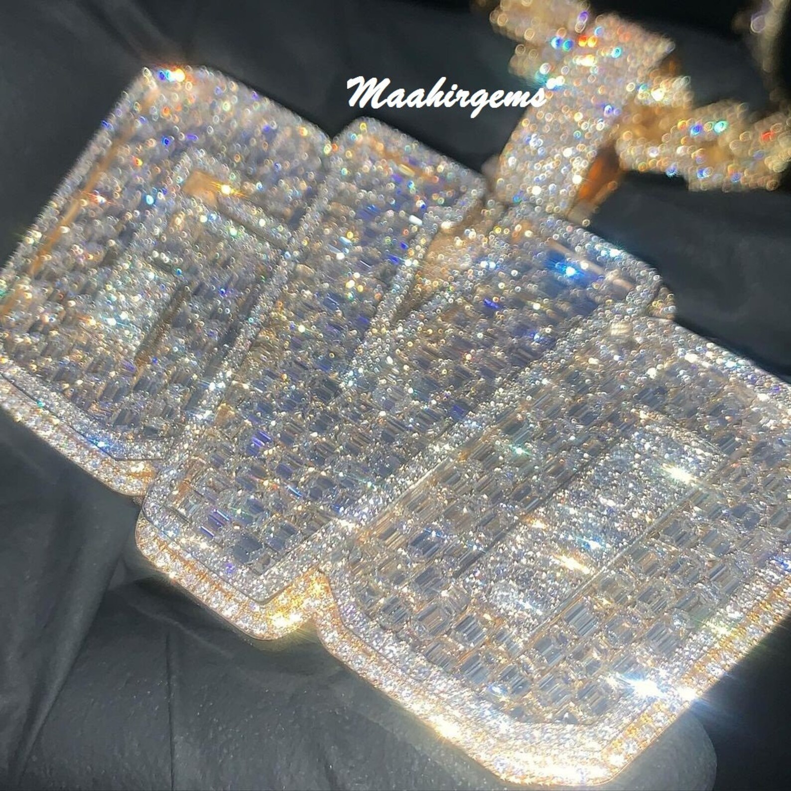 Iced Out Moissanite Pendant Men's Custom Charm 16ctw Etsy