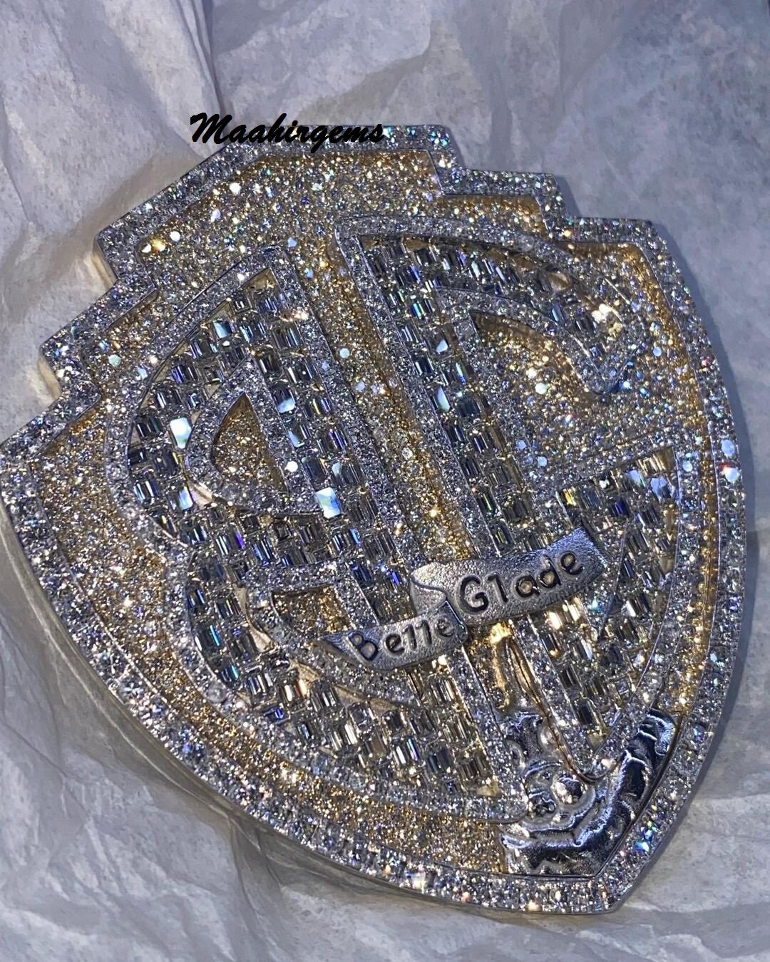 Iced Out Moissanite Pendant Men's Custom Charm 16ctw Etsy