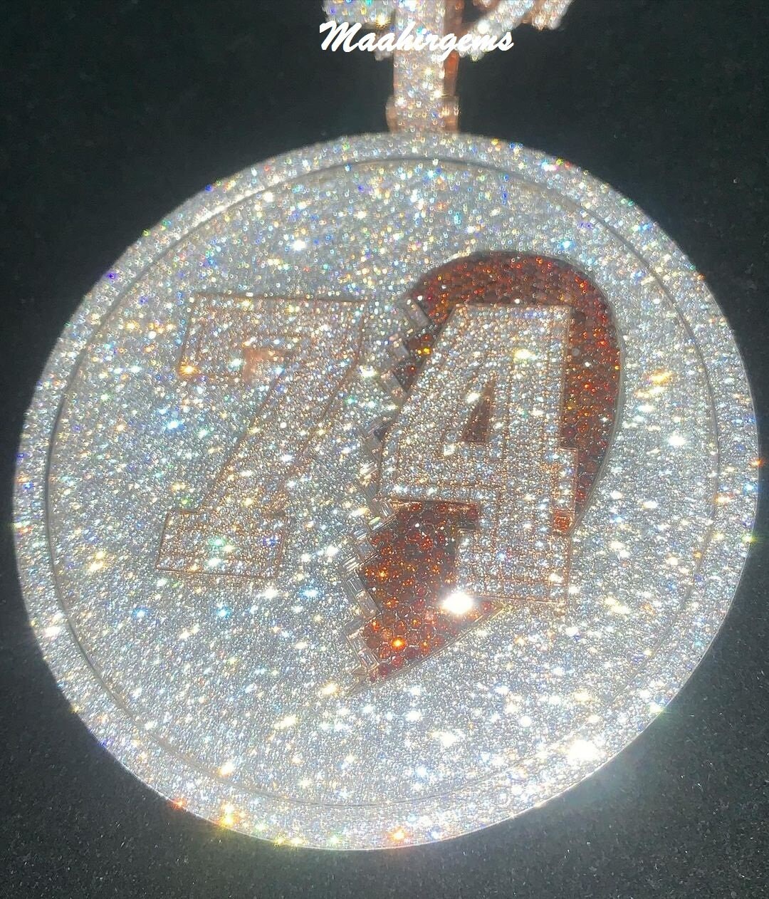 Iced Out Moissanite Pendant Men's Custom Charm 16ctw Etsy