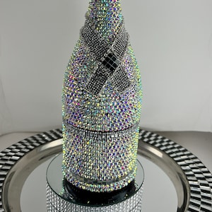 Special Order - Hand Designed Full Bedazzled Champagne bottle Decanter Bling Rhinestones Party Anniversary Birthday